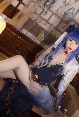 “Azur Lane” Ibuki Cheongsam Beautiful Legs Cosplay (CN: الآيس كريم مالح قليلاً) (9P)