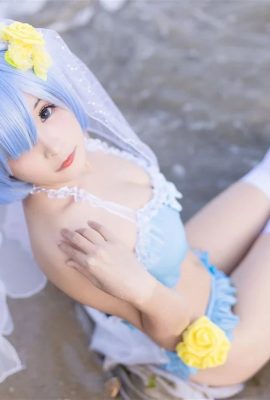 “إعادة: الحياة في عالم مختلف من الصفر” Rem Swimsuit Cosplay (CN: 九九八XY) (9P)