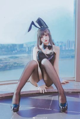 الصبي الصغير ذو رأس الخنزير لن يحلم بالفتاة الأرنب الكبيرة ماي ساكوراجيما @coser Yiyi (9P)