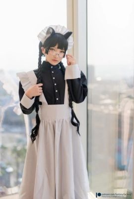 (Taiwan COSER: Xiaoding Ding) كوماتشي تايوان كوزبلاير كات خادمة صورة مثيرة (33P)