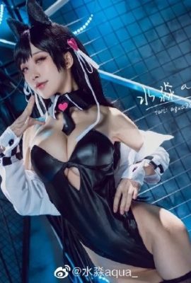 دراجة نارية Azur Lane Atago cos بمروحة إصدار cn 水淼aqua (8P)